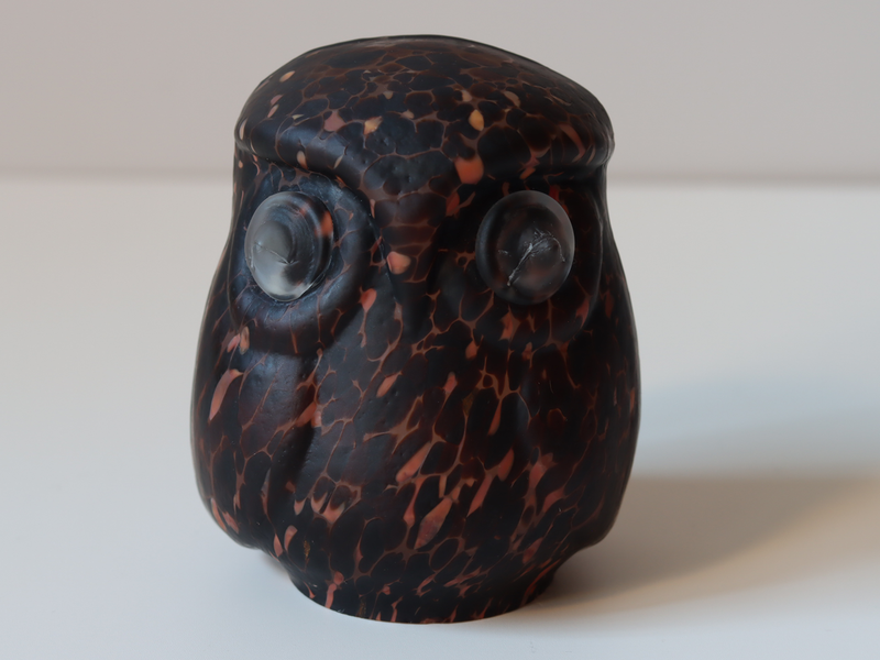 Boda（ボダ） Owls S ガラスフクロウ オブジェ ブラック / Bertil Vallien ｜ 北欧ヴィンテージ スウェーデン