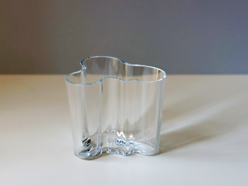 iittala  （イッタラ） Alvar Aalto vase H9.5cm clear │ 北欧 フィンランド アアルトベース クリア 花瓶