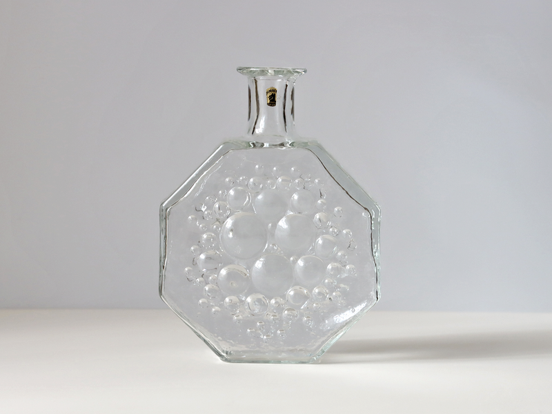 Riihimaen Lasi （リーヒマエンラシ） Nanny Still（ナニー・スティル）Stella Polaris （ステラ・ポラリス）ボトル クリア H18.5cm │ 北欧 フィンランド ヴィンテージ 花瓶 ボトル ガラス