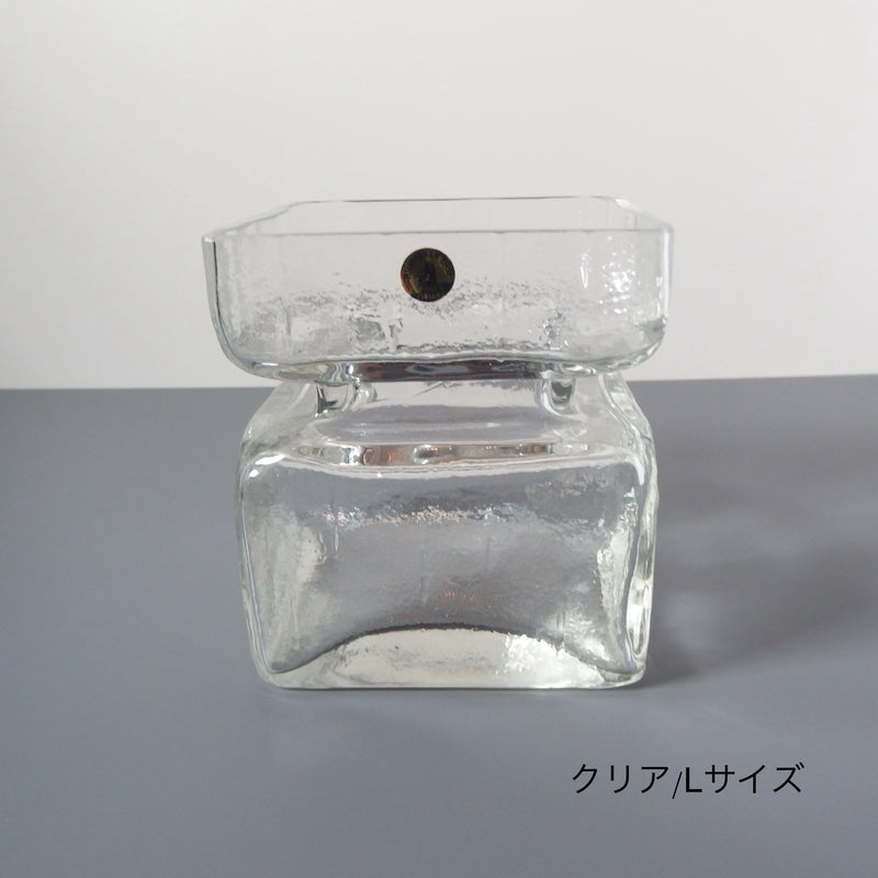 Riihimaen Lasi （リーヒマエンラシ） Helena Tynell（ヘレナ・ティネル）Pala （パラ）Lサイズ ライトブルー H11.5cm │ 北欧 フィンランド ヴィンテージ 花瓶 ガラス