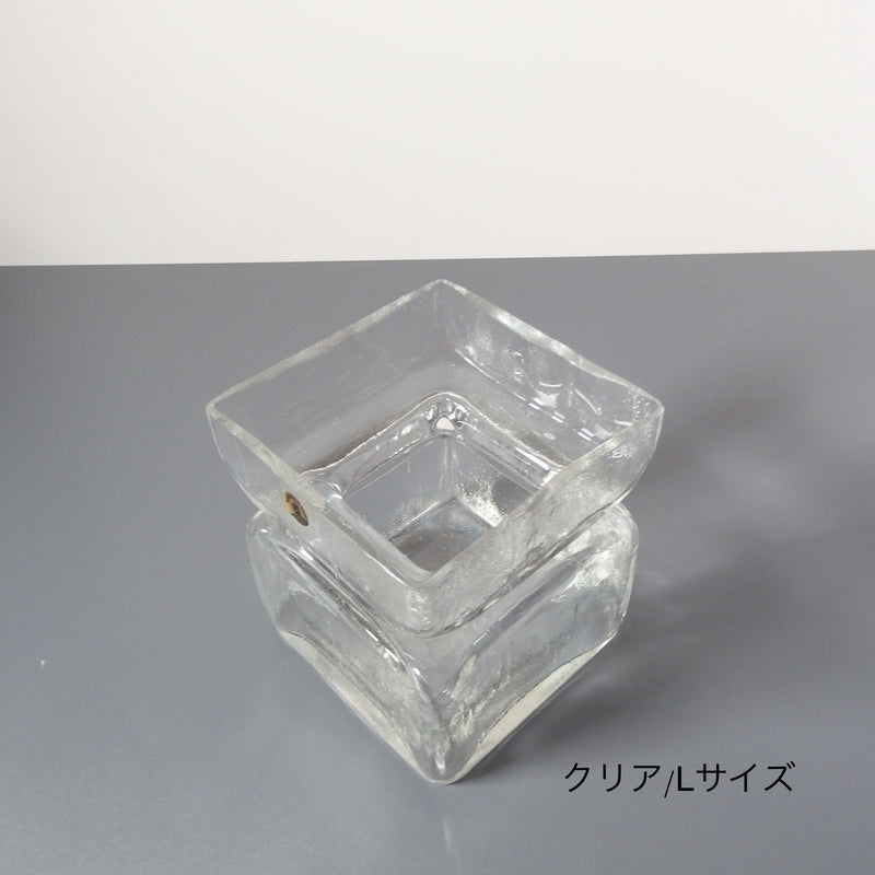 Riihimaen Lasi （リーヒマエンラシ） Helena Tynell（ヘレナ・ティネル）Pala （パラ）Lサイズ ライトブルー H11.5cm │ 北欧 フィンランド ヴィンテージ 花瓶 ガラス