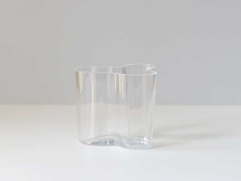 iittala  （イッタラ） Alvar Aalto vase H9.5cm clear │ 北欧 フィンランド アアルトベース クリア 花瓶