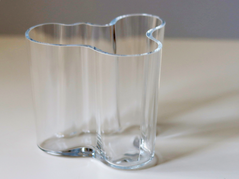 iittala  （イッタラ） Alvar Aalto vase H9.5cm clear │ 北欧 フィンランド アアルトベース クリア 花瓶