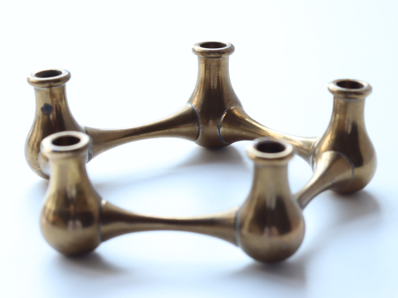 Dansk（ダンスク） キャンドルスタンド 5連 真鍮 / Jens H. Quistgaard｜ 北欧ヴィンテージ デンマーク