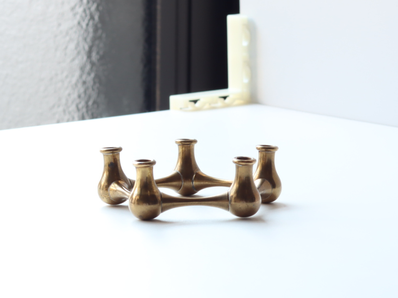 Dansk（ダンスク） キャンドルスタンド 5連 真鍮 / Jens H. Quistgaard｜ 北欧ヴィンテージ デンマーク