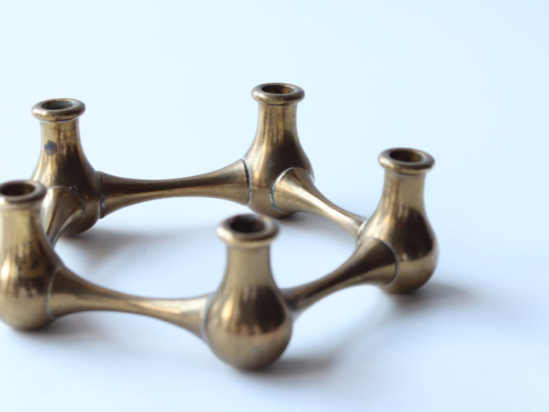 Dansk（ダンスク） キャンドルスタンド 5連 真鍮 / Jens H. Quistgaard｜ 北欧ヴィンテージ デンマーク
