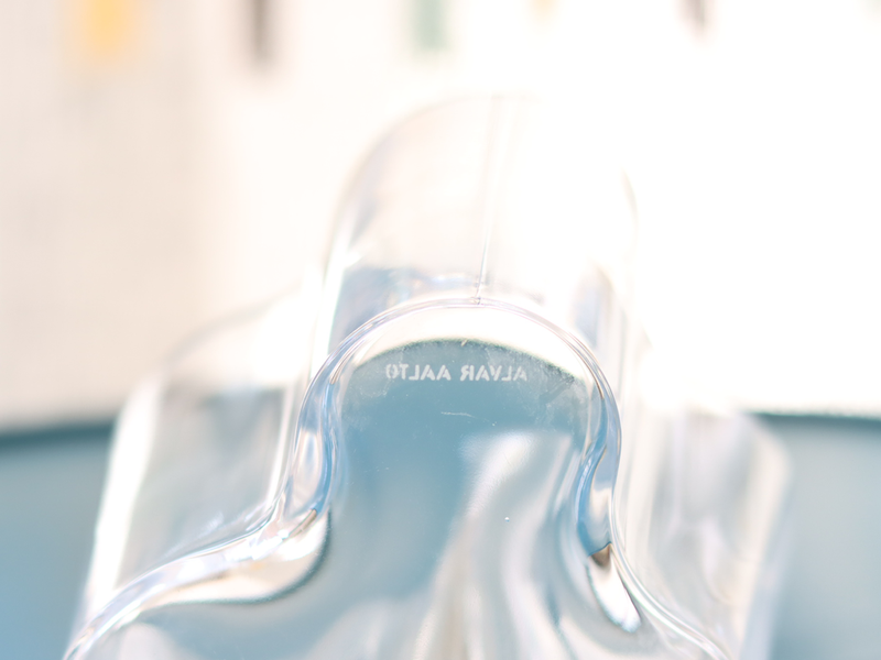 iittala  （イッタラ） Alvar Aalto vase H9.5cm clear │ 北欧 フィンランド アアルトベース クリア 花瓶