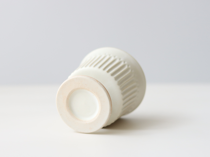 tone. goblet シイナナナエ 白マット M J75 ストライプ │ 日本 陶磁器 ゴブレット