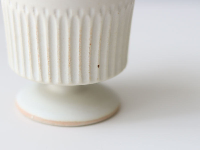 tone. goblet シイナナナエ 白マット M J75 ストライプ │ 日本 陶磁器 ゴブレット