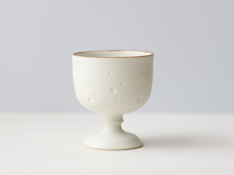 tone. goblet シイナナナエ 白マット M J76 ドット │ 日本 陶磁器 ゴブレット
