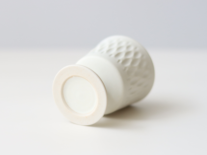 tone. goblet シイナナナエ 白マット S J84 ドロップ │ 日本 陶磁器 ゴブレット