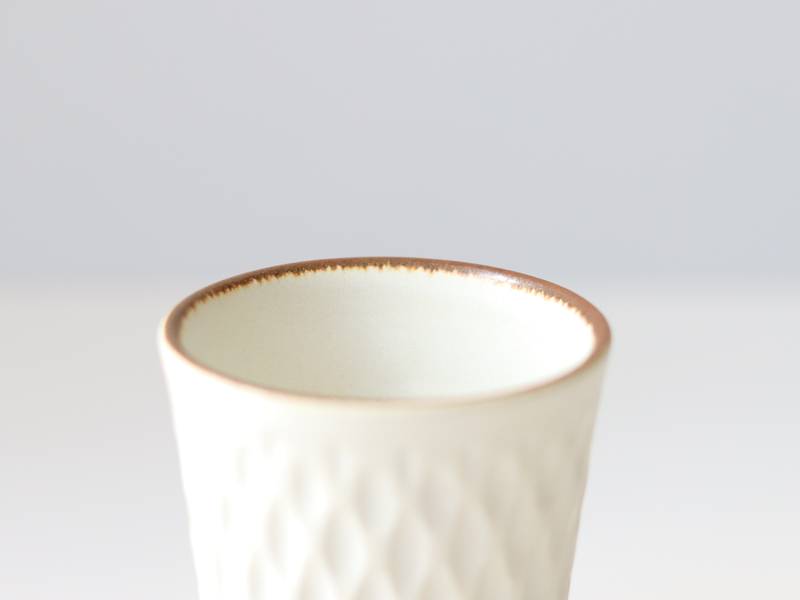 tone. goblet シイナナナエ 白マット S J84 ドロップ │ 日本 陶磁器 ゴブレット