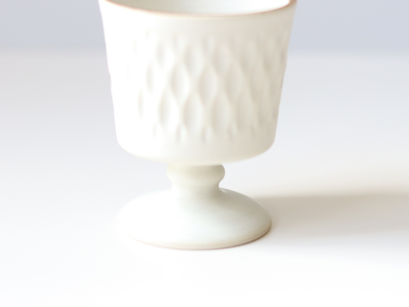 tone. goblet シイナナナエ 白マット S J84 ドロップ │ 日本 陶磁器 ゴブレット
