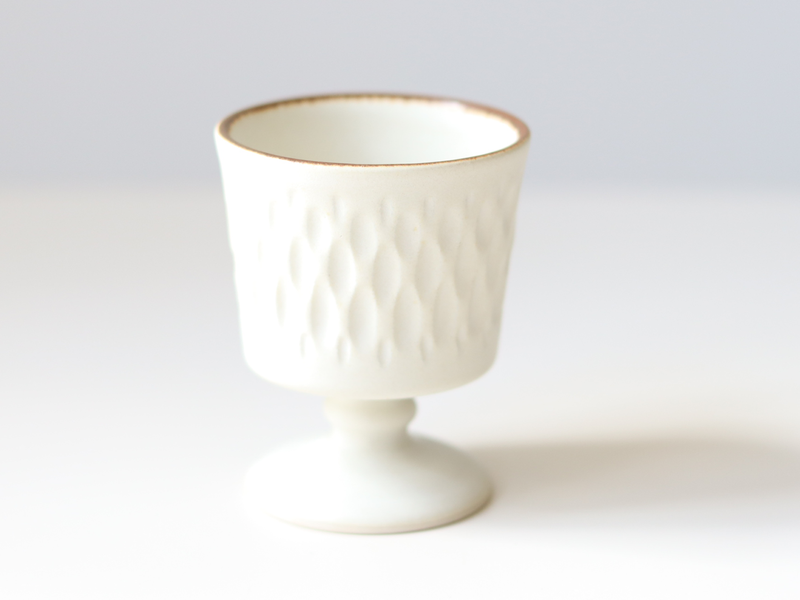 tone. goblet シイナナナエ 白マット S J84 ドロップ │ 日本 陶磁器 ゴブレット