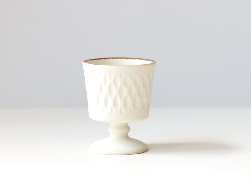 tone. goblet シイナナナエ 白マット S J84 ドロップ │ 日本 陶磁器 ゴブレット
