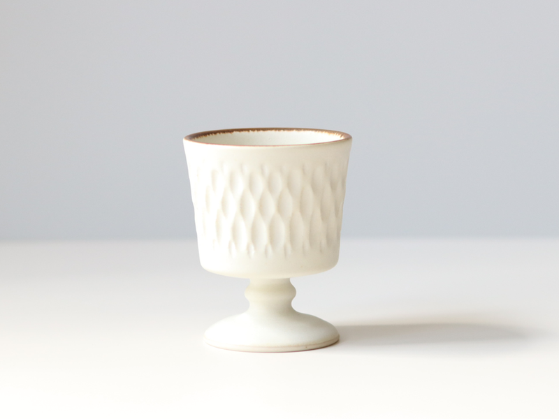 tone. goblet シイナナナエ 白マット S J84 ドロップ │ 日本 陶磁器 ゴブレット
