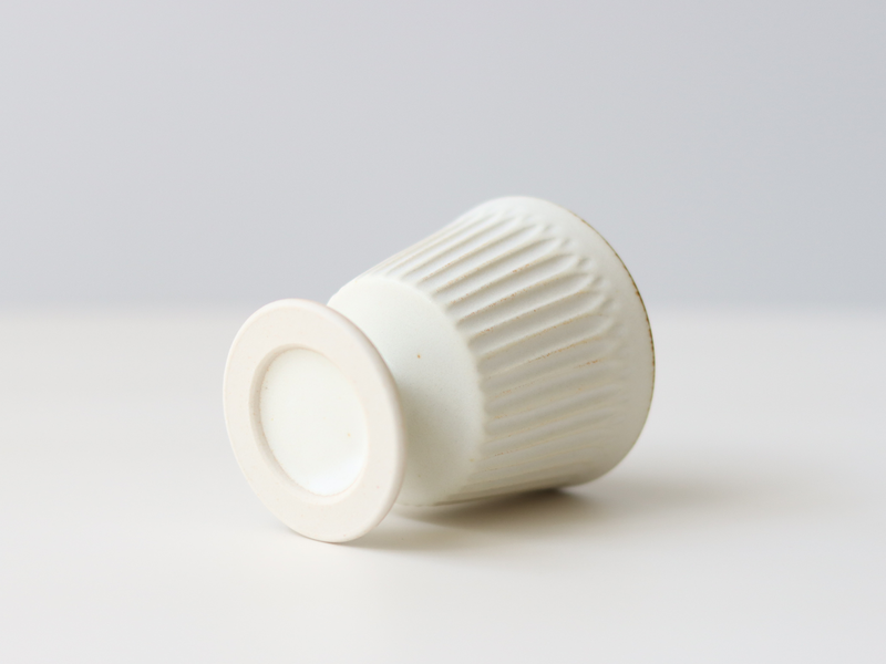 tone. goblet シイナナナエ 白マット S J85 ストライプ │ 日本 陶磁器 ゴブレット