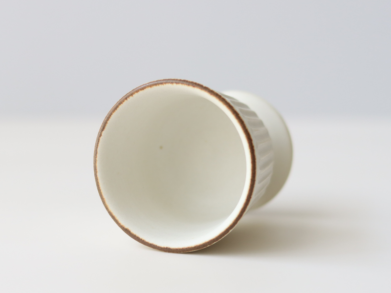 tone. goblet シイナナナエ 白マット S J85 ストライプ │ 日本 陶磁器 ゴブレット