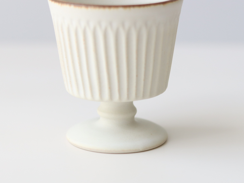 tone. goblet シイナナナエ 白マット S J85 ストライプ │ 日本 陶磁器 ゴブレット