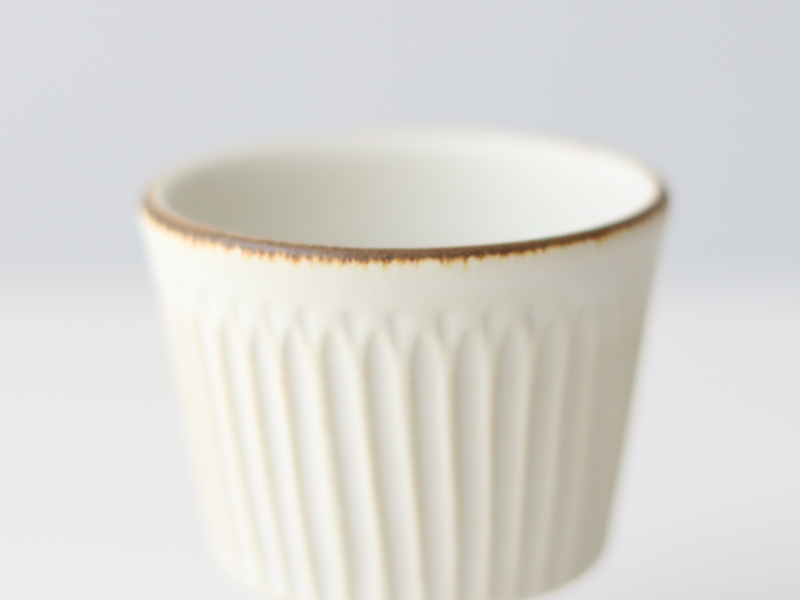 tone. goblet シイナナナエ 白マット S J85 ストライプ │ 日本 陶磁器 ゴブレット