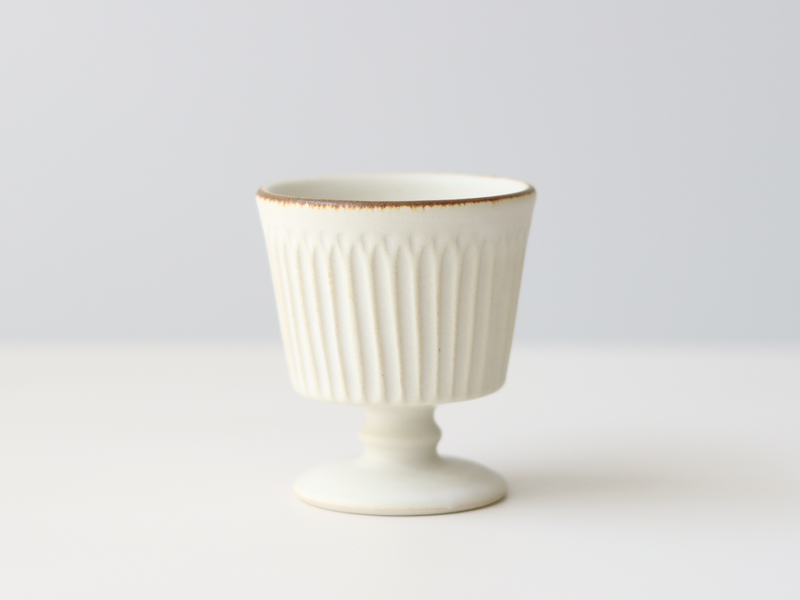 tone. goblet シイナナナエ 白マット S J85 ストライプ │ 日本 陶磁器 ゴブレット