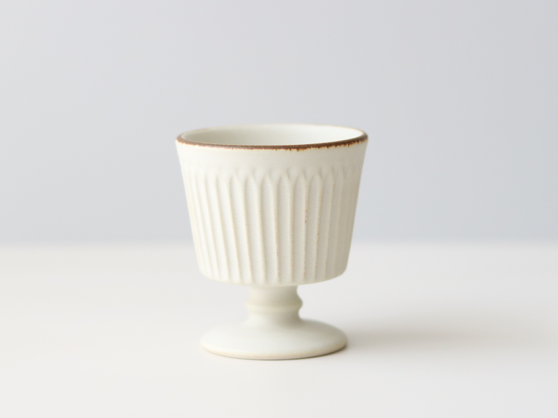 tone. goblet シイナナナエ 白マット S J85 ストライプ │ 日本 陶磁器 ゴブレット