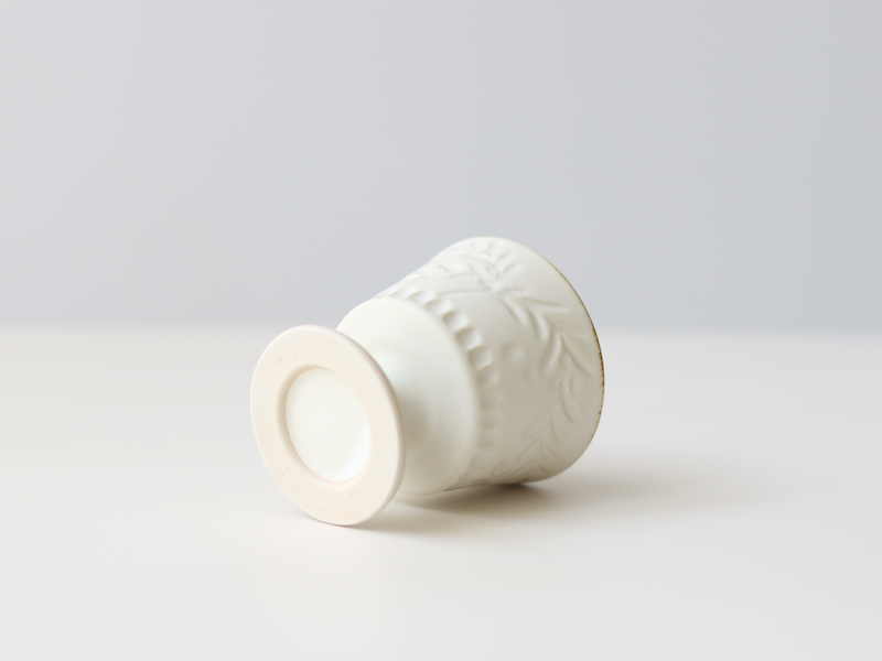 tone. goblet シイナナナエ 白マット S J76 リーフ │ 日本 陶磁器 ゴブレット