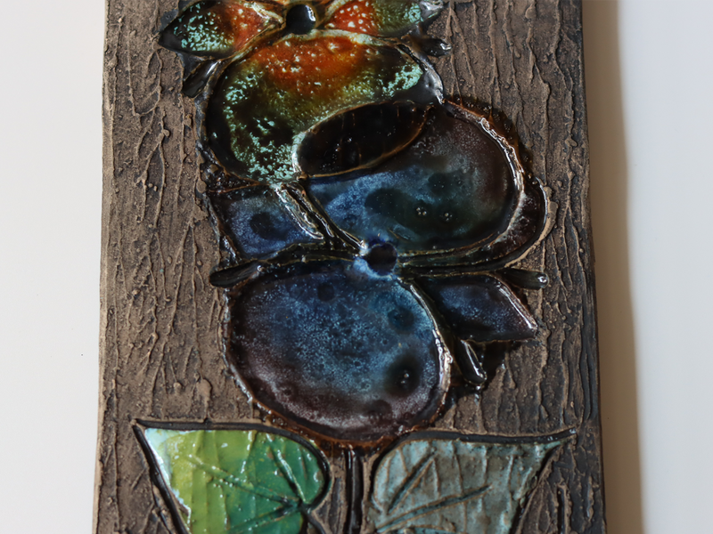 Tilgmans Keramik （ティルグマンズ ケラミック） wall plate flower │ 北欧 スウェーデン ヴィンテージ 壁掛けプレート お花 陶磁器