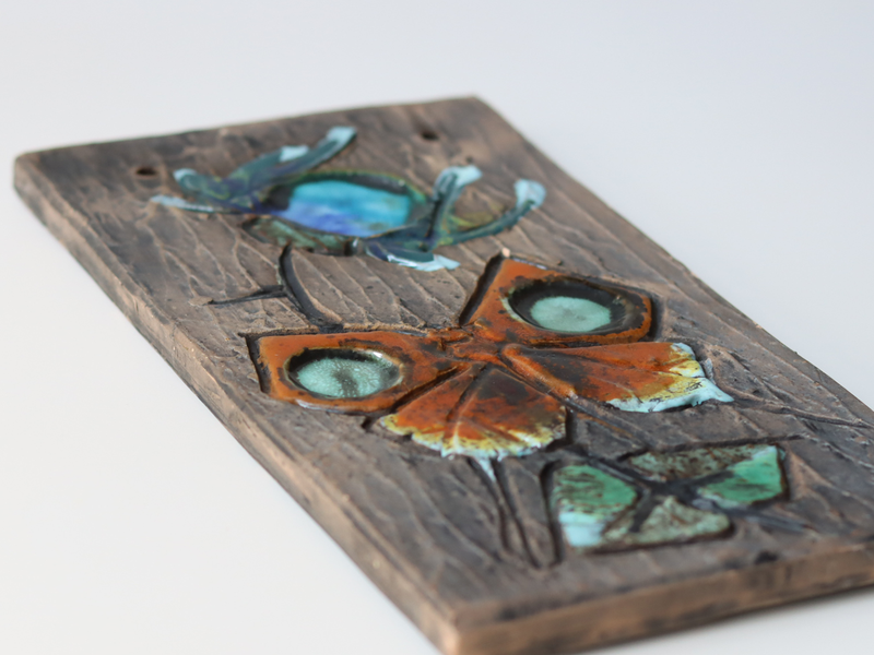Tilgmans Keramik （ティルグマンズ ケラミック） wall plate butterfly │ 北欧 スウェーデン ヴィンテージ 壁掛けプレート 蝶 陶磁器