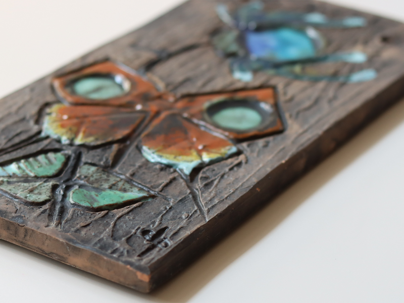 Tilgmans Keramik （ティルグマンズ ケラミック） wall plate butterfly │ 北欧 スウェーデン ヴィンテージ 壁掛けプレート 蝶 陶磁器