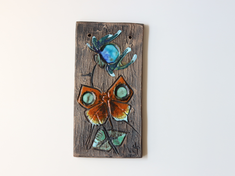 Tilgmans Keramik （ティルグマンズ ケラミック） wall plate butterfly │ 北欧 スウェーデン ヴィンテージ 壁掛けプレート 蝶 陶磁器