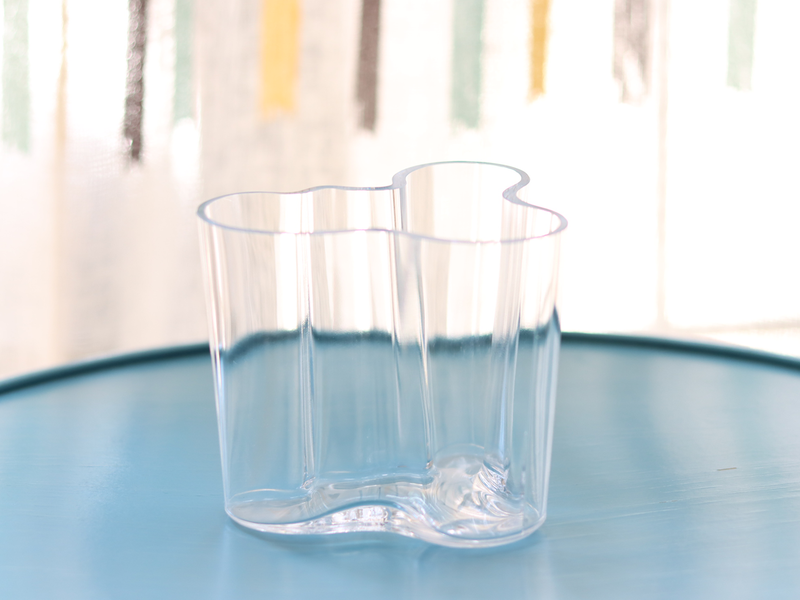 iittala  （イッタラ） Alvar Aalto vase H9.5cm clear │ 北欧 フィンランド アアルトベース クリア 花瓶