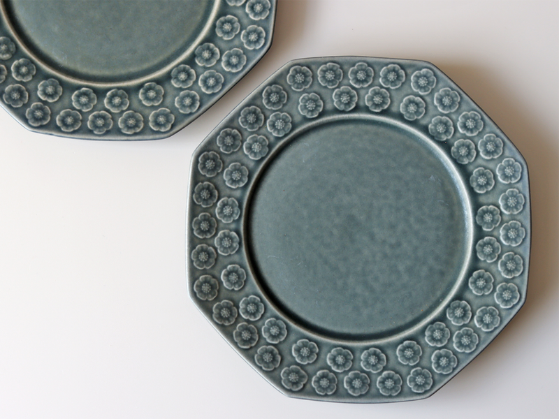 Jens.H.Quistgaard （イェンス・クイストゴー） Azur （アズール）plate octagon │ 北欧ヴィンテージ デンマーク 食器 プレート プラム 陶磁器