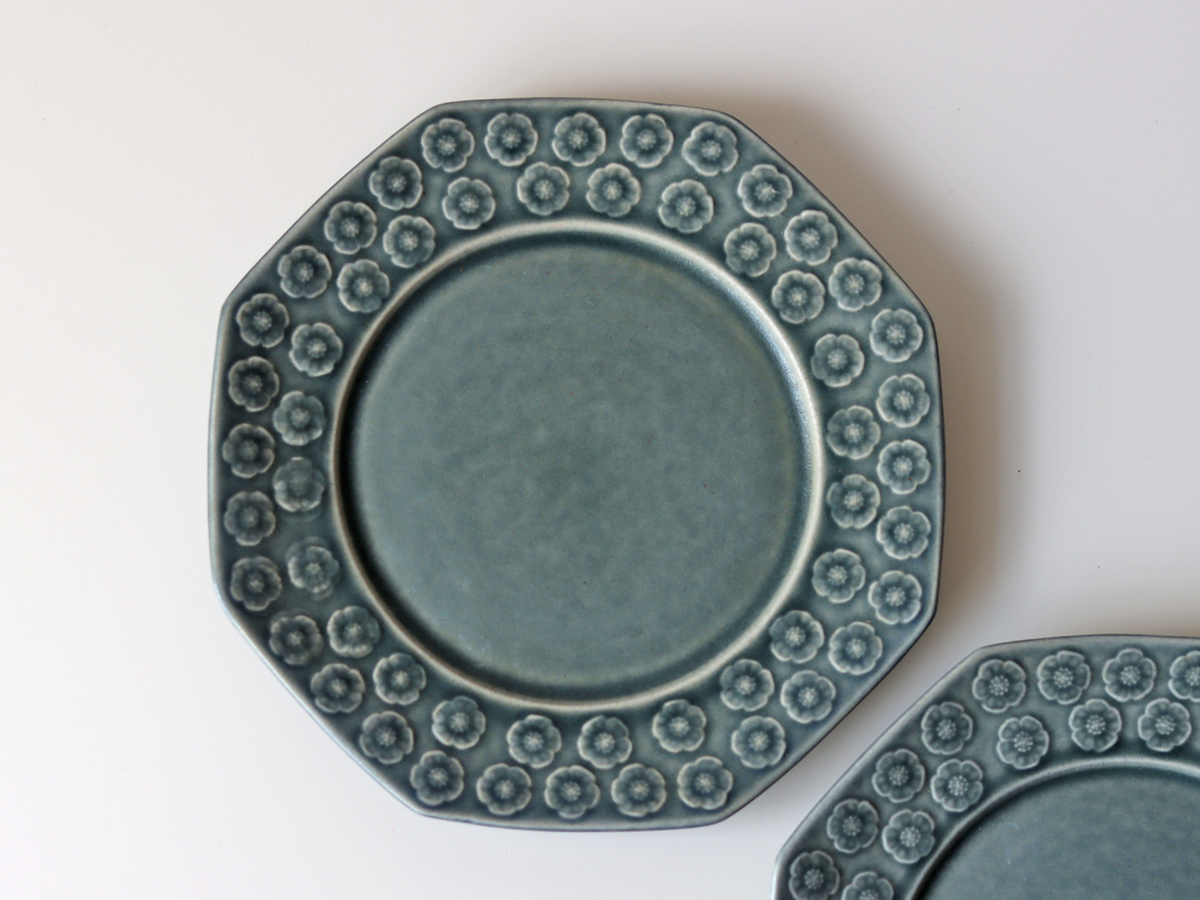 Jens.H.Quistgaard （イェンス・クイストゴー） Azur （アズール）plate octagon │ 北欧ヴィンテージ デンマーク 食器 プレート プラム 陶磁器
