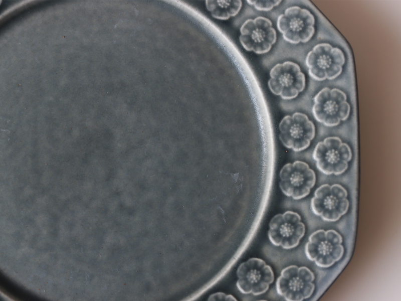 Jens.H.Quistgaard （イェンス・クイストゴー） Azur （アズール）plate octagon │ 北欧ヴィンテージ デンマーク 食器 プレート プラム 陶磁器