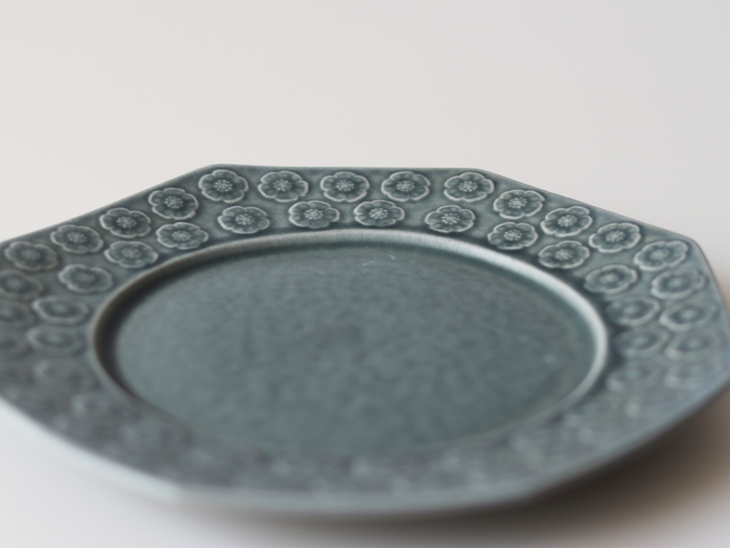 Jens.H.Quistgaard （イェンス・クイストゴー） Azur （アズール）plate octagon │ 北欧ヴィンテージ デンマーク 食器 プレート プラム 陶磁器
