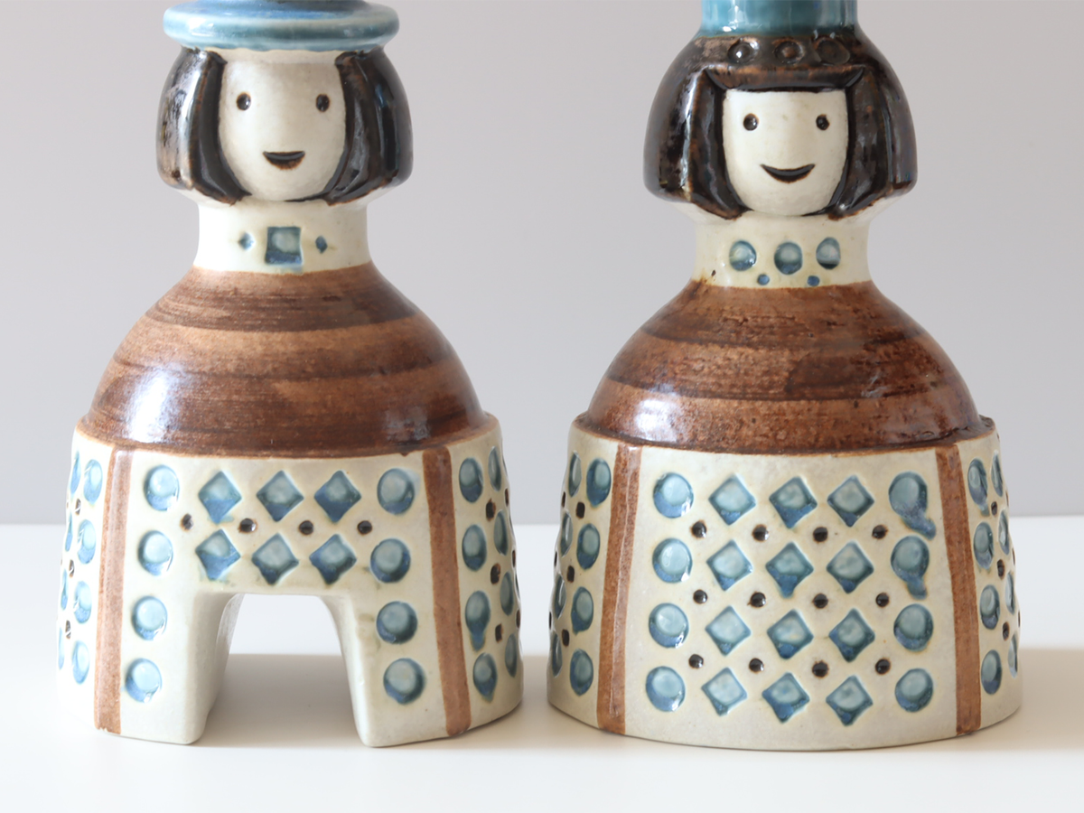 Gustavsberg（グスタフスベリ） Brud & Brudgum キャンドルホルダー 2体セット / Britt-Louise Sundell｜ 北欧ヴィンテージ スウェーデン