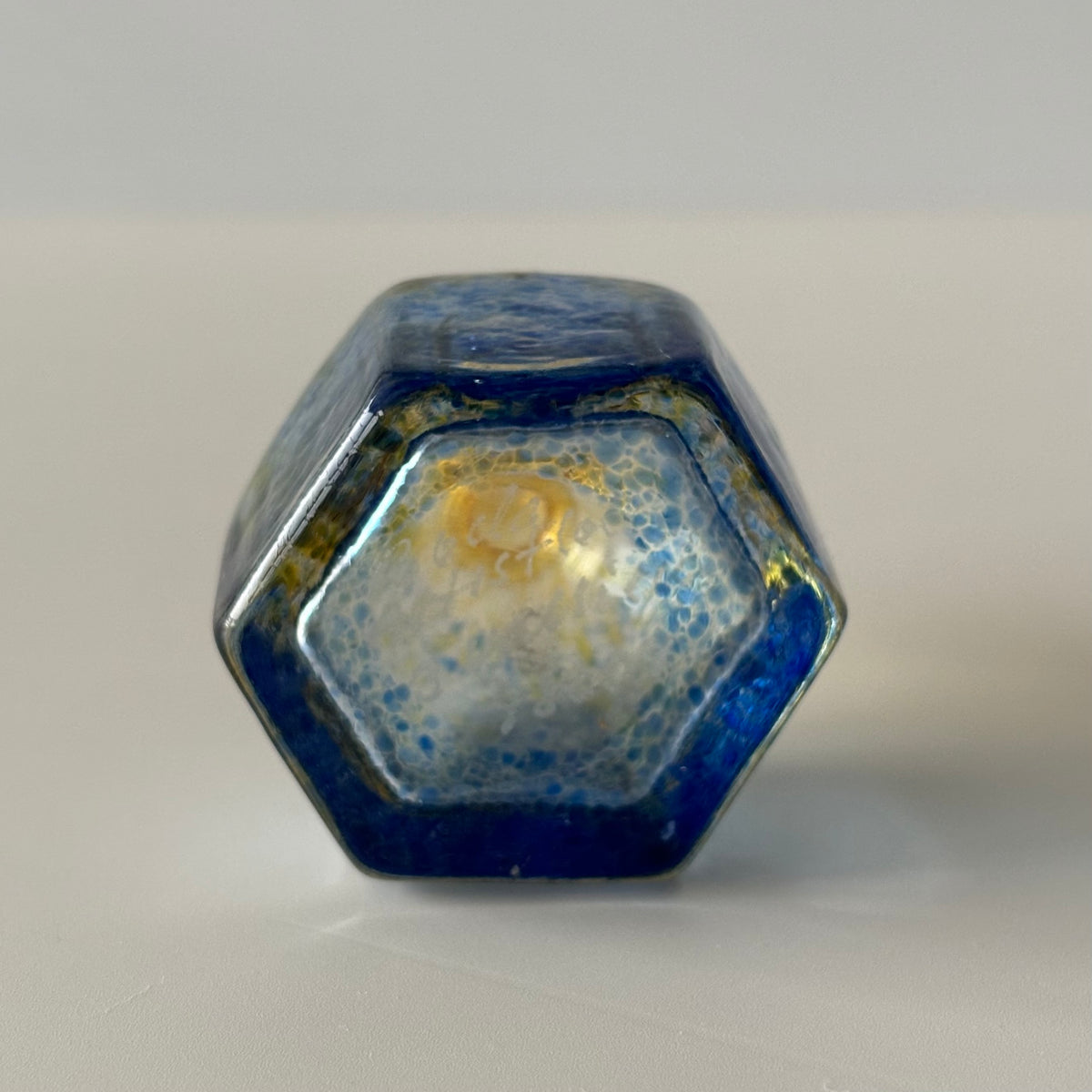 【北欧 スウェーデン ヴィンテージ】Kosta Boda （コスタ・ボダ） Antikva vase miniature Blue / Yellow