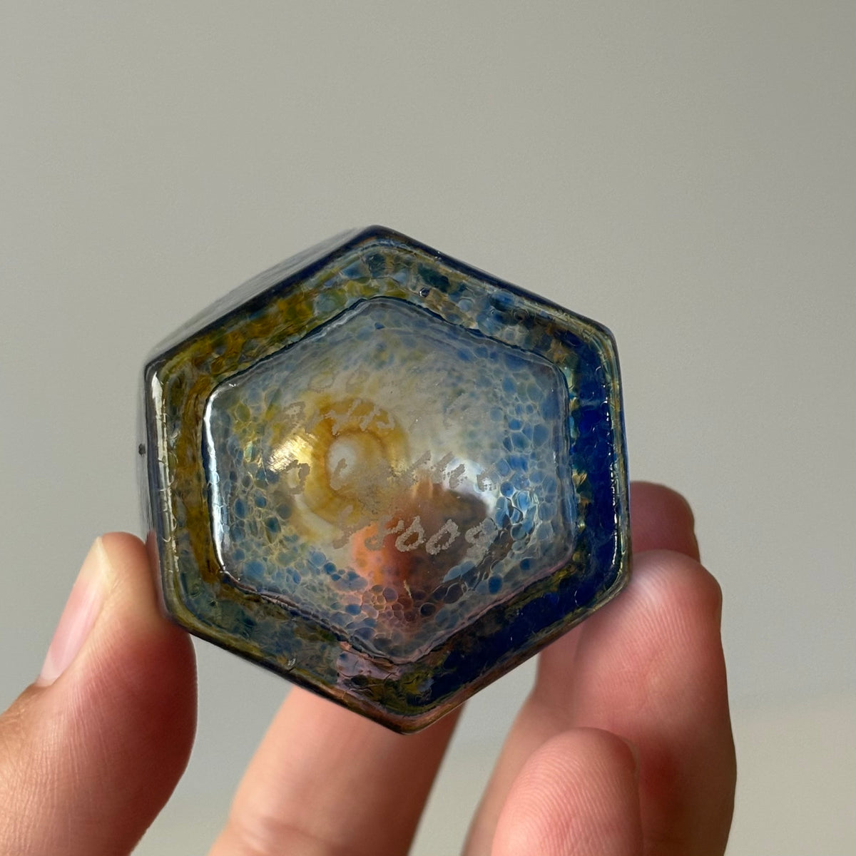 【北欧 スウェーデン ヴィンテージ】Kosta Boda （コスタ・ボダ） Antikva vase miniature Blue / Yellow
