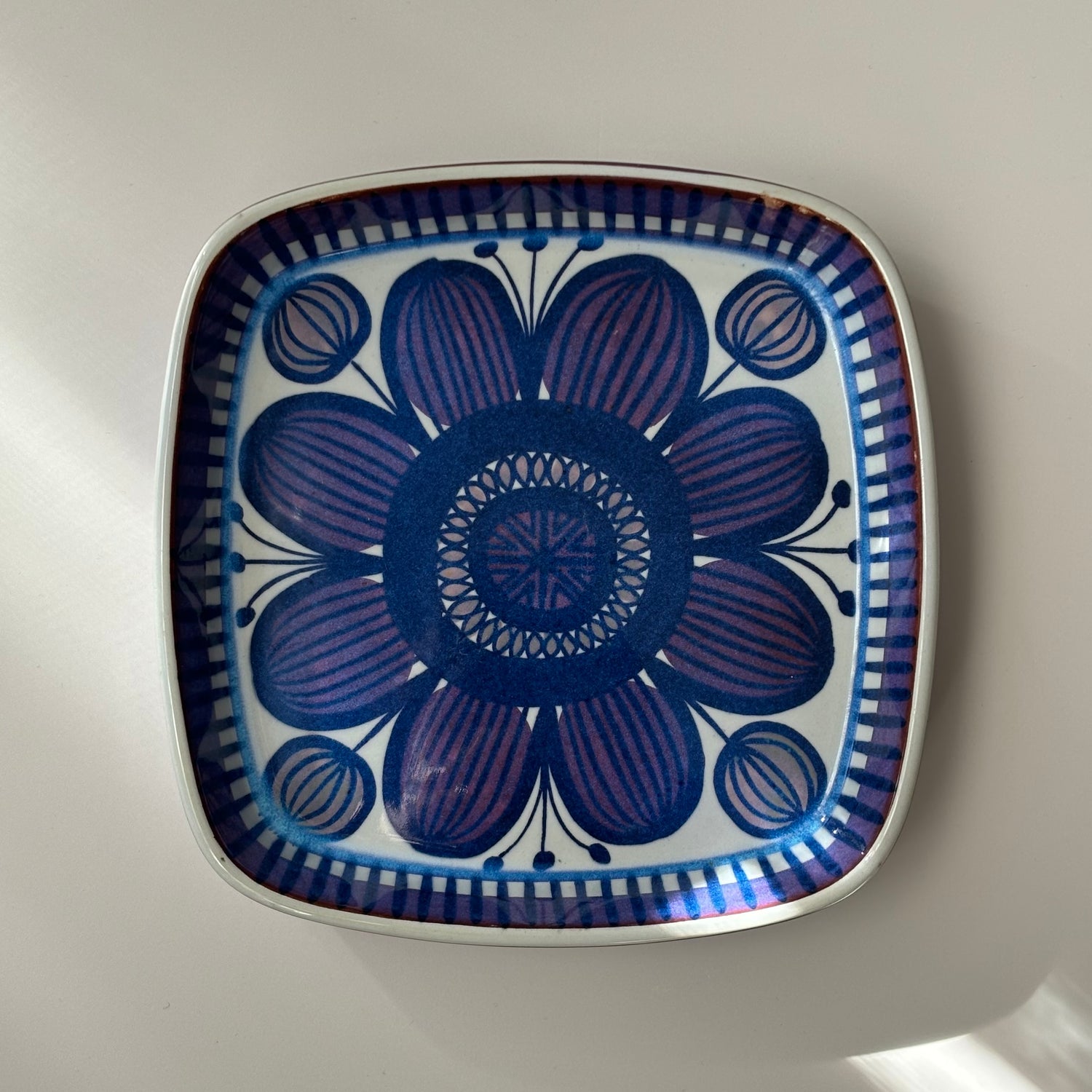 【北欧 デンマーク ヴィンテージ】Royal copenhagen （ロイヤルコペンハーゲン） Tenera （テネラ）square plate BB
