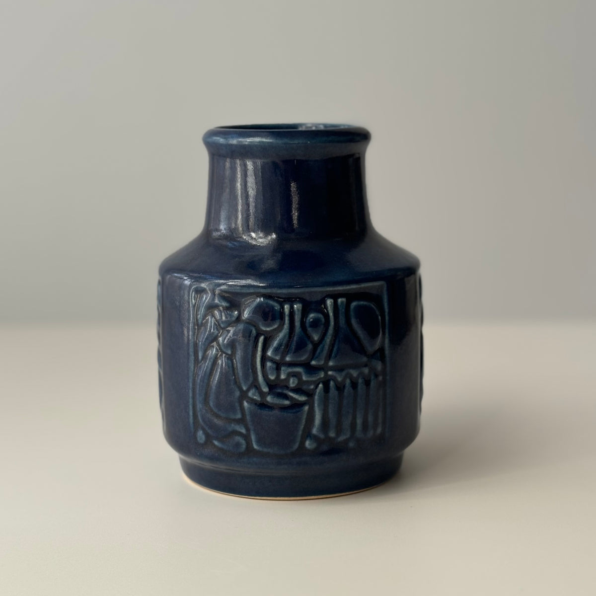【北欧 デンマーク ヴィンテージ】Michael Andersen&son（マイケル・アンダーセン） vase blue M
