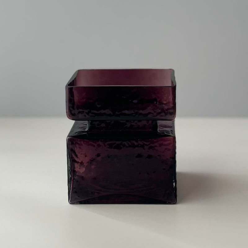 Riihimaen Lasi （リーヒマエンラシ） Helena Tynell（ヘレナ・ティネル）Pala （パラ）Lサイズ ライトブルー H11.5cm │ 北欧 フィンランド ヴィンテージ 花瓶 ガラス