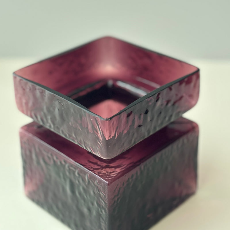 Riihimaen Lasi （リーヒマエンラシ） Helena Tynell（ヘレナ・ティネル）Pala （パラ）Lサイズ ライトブルー H11.5cm │ 北欧 フィンランド ヴィンテージ 花瓶 ガラス