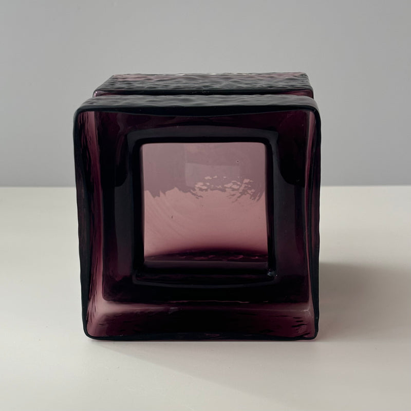 Riihimaen Lasi （リーヒマエンラシ） Helena Tynell（ヘレナ・ティネル）Pala （パラ）Lサイズ ライトブルー H11.5cm │ 北欧 フィンランド ヴィンテージ 花瓶 ガラス