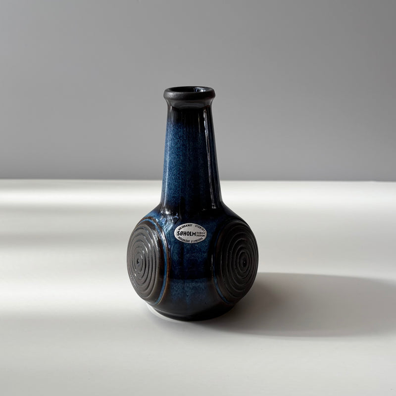 Soholm （スーホルム） vase blue │ 北欧ヴィンテージ デンマーク 花瓶 陶磁器