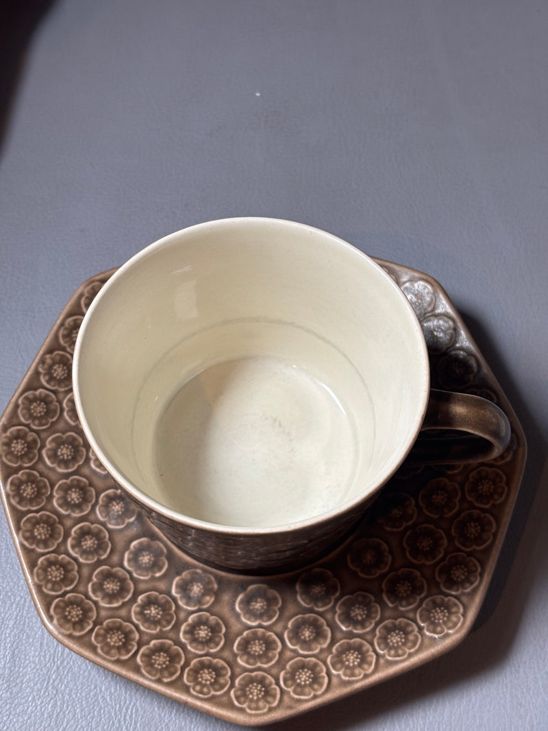 Jens.H.Quistgaard （イェンス・クイストゴー） Azur umbra （アズール アンブラ） cup saucer octagon │ 北欧ヴィンテージ デンマーク 食器 コーヒーカップ 陶磁器