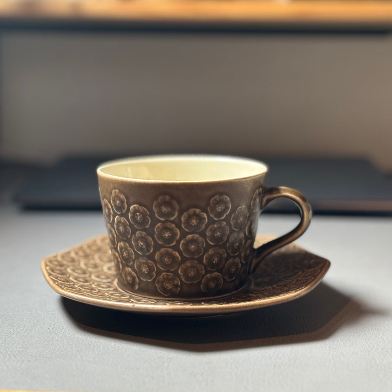 Jens.H.Quistgaard （イェンス・クイストゴー） Azur umbra （アズール アンブラ） cup saucer octagon │ 北欧ヴィンテージ デンマーク 食器 コーヒーカップ 陶磁器