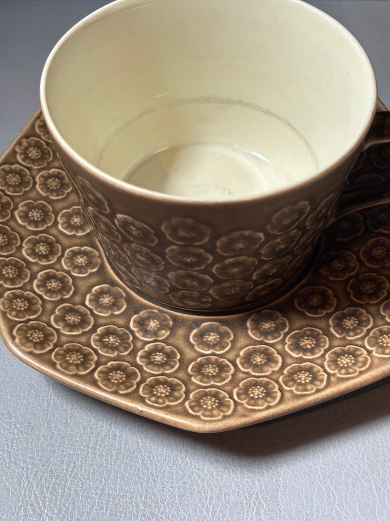 Jens.H.Quistgaard （イェンス・クイストゴー） Azur umbra （アズール アンブラ） cup saucer octagon │ 北欧ヴィンテージ デンマーク 食器 コーヒーカップ 陶磁器