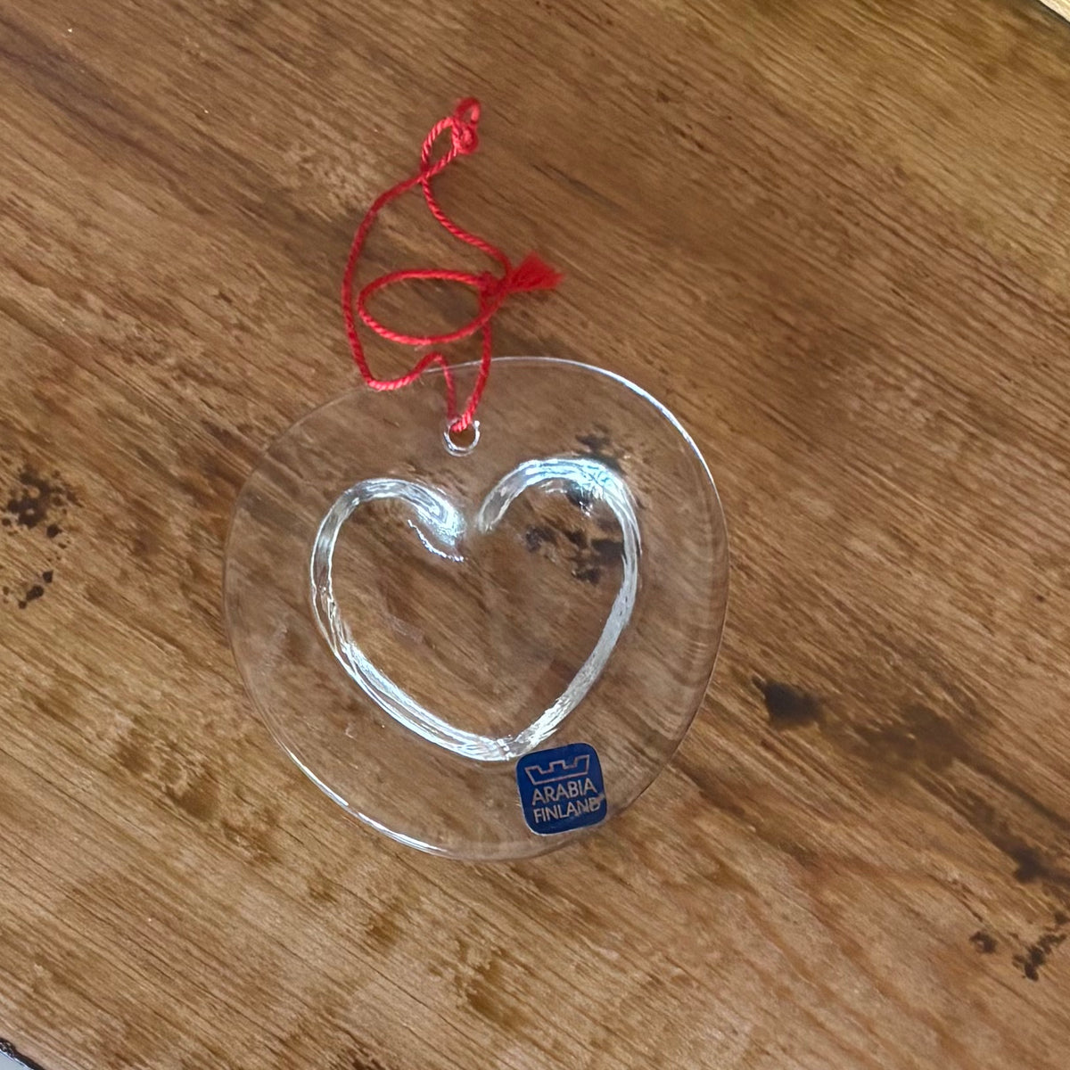 【VINTAGE GIFT】Nuutajarvi / iittala ガラスオーナメント②（ハート）