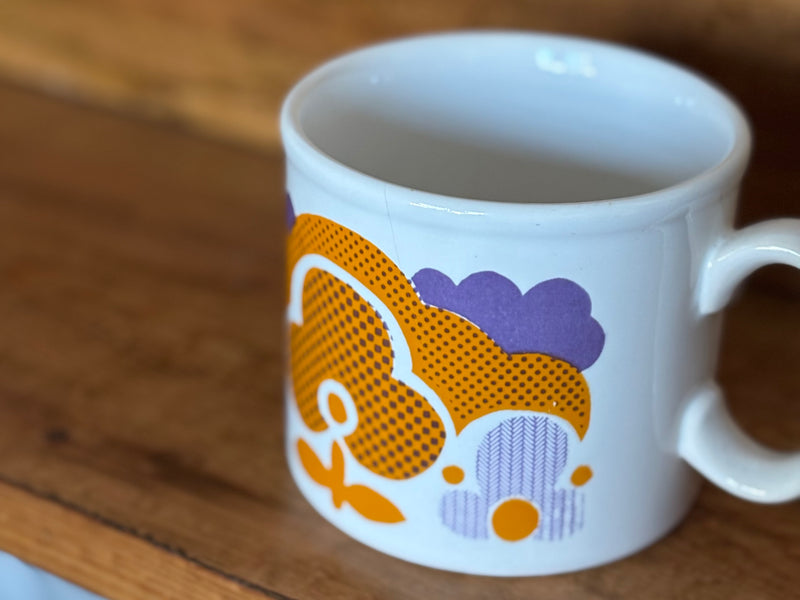 【WAKEARI GIFT】訳あり Staffordshire マグカップ イエロー ヒビあり